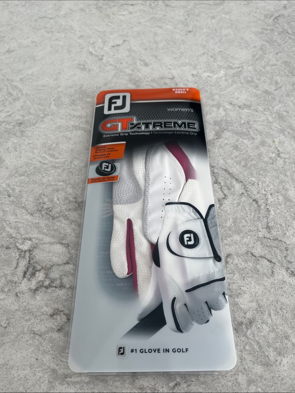 FootJoy Women's Golf Glove White with Pink Accent